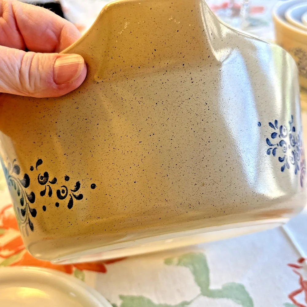 Vintage Pyrex Homestead Blue 2 1/2 Quart Casserole dish 475-B with matching lid